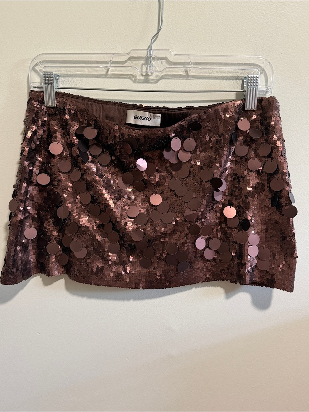 GUIZIO Paillette Mini Skirt Size Medium